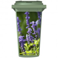 Wild Purple Flowers Wheelie Bin Sticker Panel